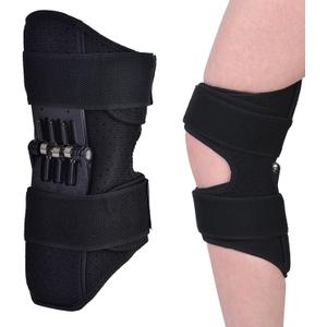 Knee BraceSpring-Driven Knee Support - Enhances Joint Assistance During Stair Climbing, Squats, and Daily Activities - Ergonomic Patella Support with Adjustable Straps(Black) 1PCS