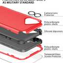 Diverbox for iPhone 16 Plus Case [Shockproof] [Dropproof] [Tempered Glass Screen Protector + Camera Protectors] Heavy Duty Protection Phone Case Cover for Apple iPhone 16 Plus (Red)