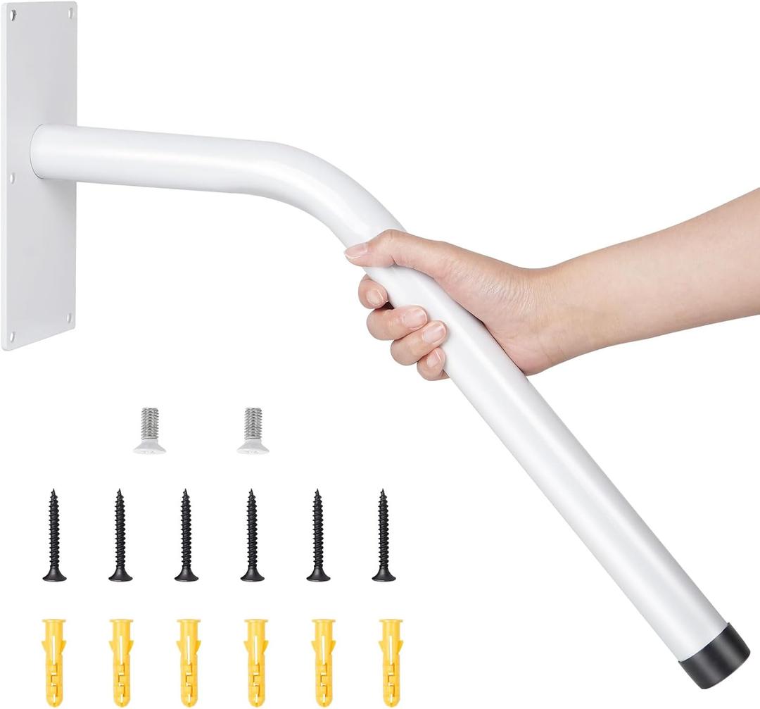 Wall Mount handrail for Outdoor Steps (White, 15")
