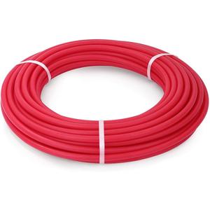 15ft Red 1/4 Inch O.D. RO Tubing at 70F-120PSI to 150F-60PSI NSF Certified CCK 1/4" Flexible water pipes 1/4-inch Plastic Tubing(5)