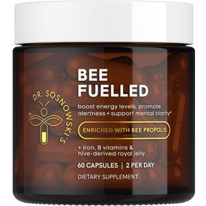 Dr Sosnowski's | Bee Fuelled | Fight Tiredness & Promote Sustained Energy | Potent B-Vitamin Complex | Vegetable Capsules, 60ct