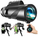 80x100 Monocular-Telescope High Powered for Smartphone Monoculars for Adults High Definition Monocular Telescope for Stargazing Hunting Wildlife Bird Watching Travel Camping Hiking