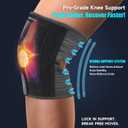 Dual Spring Knee Brace, Breathable & Anti-Slip, Black, M (M)