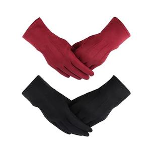 KOFOJN Women's Gloves Winter Touch Screen Texting Comfortable and Warm Double-Sided Velvet Lining Thickened Warm 2 Pairs, L