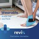 REVIX Ankle Ice Pack Wrap Reusable Gel Cold Compression for Foot Discomfort, Ice Wrap for Feet Swelling and Recovery, Plantar Fasciitis, Achilles Tendonitis, and Sprained Ankles, 2 Packs