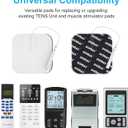 DOMAS TENS Unit Electrode Pads (XL) - 4x6 Inch for Back Pain Relief- Compatible with TENS 7000 and Other 2mm Pin Units - Reusable & Latex-Free