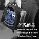 Lightweight Fraternity Backpack Gift Set Paraphernalia Durable 600D Oxford Backpack with Lunch Bag Pencil Case (Blue, One Size)