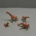 Toymany 4PCS Realistic Giraffe Figurines with Giraffe Cub, 2-6" Plastic Jungle Animals Figures Family Playset Includes Baby, Educational Toy Cake Toppers Christmas Birthday Gift for Kids