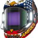 ANDELI Welding Helmet - Panoramic 180 View 3.94"X3.74",True Color Auto Darkening Welding Helmet with Light, 6 Arc Sensor, 4/5-8/9-13 Type-C Charging