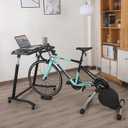 UNISKY Cycling Desk, Mobile Foldable Multi-Functional Bike Trainer & Treadmill Desk