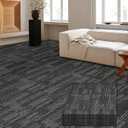 LITA Carpet Tiles Reusable 24" x 24" Squares Indoor/Outdoor 0.25" Pile Height Loop Pile, Non Slip Easy DIY Installation Peel and Stick Carpet Tile, Gray Polypropylene, (18 Tiles) (72 sqft/Box)