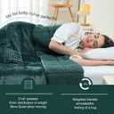 Aemicion Plush Sherpa Weighted Blanket Queen Size 15lbs - Soft Cozy Fleece Heavy Weighted Blanket, Breathable and Washable -Gift for Women Men-Green