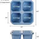 Cididu 8 Pack Bento Snack Lunch Box, 4 Compartment Meal Prep Container, Reusable Divided Snack Box with Lid for Kids Adults, Wheat Straw Food Storage Container for School Work Travel, Microwave Safe