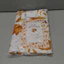 Romanstile Fall Round Tablecloth 70 Inch,Thanksgiving Autumn Harvest Orange Maple Leaf Table Cloths, Stain Resistant Farmhouse Table Cover for Thanksgiving Holiday Dinner Party