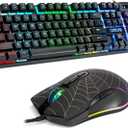 CHONCHOW Gaming Keyboard and Mouse for Mac PC PS5 PS4 Xbox One Gamers, RGB Backlit LED Mechanical Feel Keyboard with Multimedia Keys Number Pad, 104 Keys USB Desktop Computer Windows Keyboard