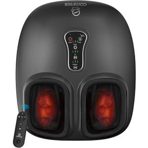 COMFIER Shiatsu Foot Massager with Heat, Kneading Rolling,Vibration, Compression,Remote Control,Foot Massage for Neuropathy,Plantar Fasciitis,Size 13