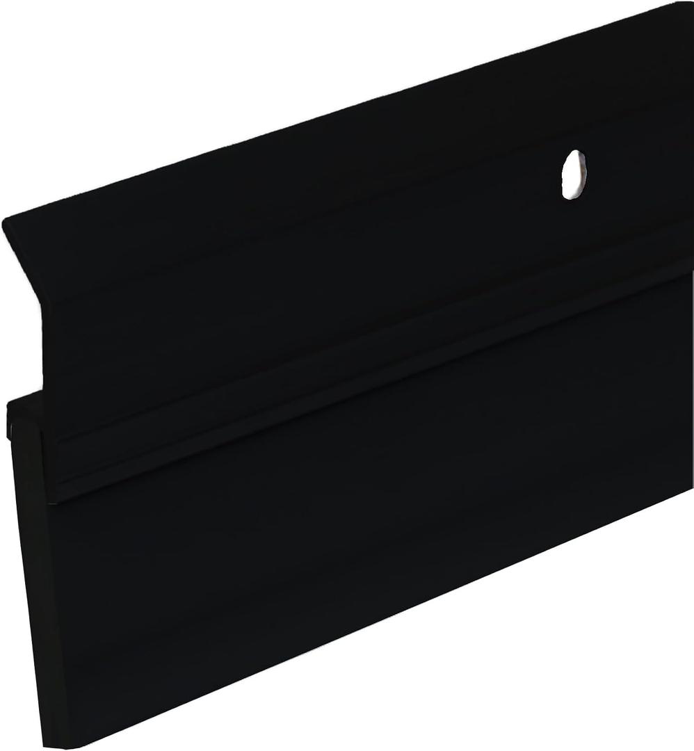 Heavy Duty Weight Aluminum with Long Vinyl Door Sweep (Black, 4 FT)
