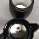 Norme 2 Pcs Thermal Coffee Carafe Insulated Stainless Steel Coffee Carafe for Hot Liquid Vacuum Thermal Pot Creamer Pitcher Dispenser with Brushes Keeping Hot Water Milk(Black,34 oz)