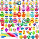 36 Pack Prefilled Easter Eggs with Fidget Toys Bright Colorful Easter Eggs Prefilled with Variety Easter Stress Toys Inside Great for Kids Toddler Easter Basket Stuffers Eggs Fillers Party Favors