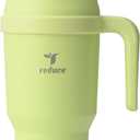 REDUCE 40 oz Stainless Steel Tumbler with Handle - Dual-Wall Vacuum Insulated Travel Mug, Sweat-Proof Lid & Reusable Straw - Keeps Drinks Cold for 24 Hrs, Fits Cupholders, Dishwasher Safe - Mojito