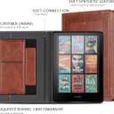 CoBak Stand Case for 7" Kindle Paperwhite 12th Gen 2024 and Kindle Colorsoft with Hand Strap - Compatible with iPhone MagSafe, for Samsung/Belkin/Anker Wireless Charging Pads, Durable, Auto Sleep Wake (*Vintage Brown)