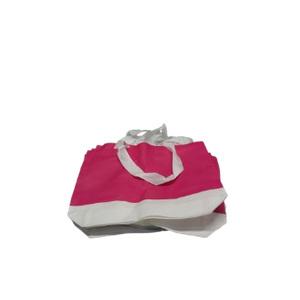Large Pink/White tote bag, 5 pack