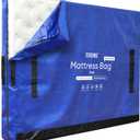Mattress Bags for Moving, Twin Mattress Storage Bag with Handles and Zipper, Waterproof Heavy Duty Drag-Resistant Reusable Mattress Protector Cover for Moving, Blue, Twin