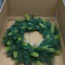 Artificial Pine Garland, Realistic Plastic Pine Leaves Faux Greenery Garland for Staircase, Mantle, Winter and Christmas Home Decor(Grass Green) 24 inch