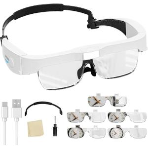ARTDOT Magnifying Glasses with Light for Diamond Art Kits for Adults, Hands-Free Magnifier with 3 LED and 5 Lens (0.75X to 4.0X) for Reading, Close Work, or Diamond Painting Accessories and Tools