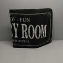 Non Slip Laundry Runner Rug - Farmhouse Kitchen Floor Mat for Mudroom and Bathroom - Black, 20 X 47 Inches