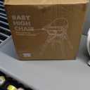 Baby High Chair, 6 in 1 Wooden Convertible High Chairs for Babies and Toddlers, Booster Seat with Double Tray & Reversible Footrest Baby Highchair, 5-Point Harness Baby Feeding Chair, Beige