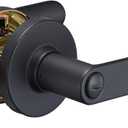 Amazon Basics Contemporary Reno Door Lever - Privacy - Matte Black,6 Pack 1 Carton