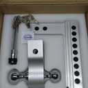 Adjustable Trailer Hitch, 6 Inch Drop Hitch Ball Mount (Fits 2-Inch Receiver), 12,500 LBS GTW, (2" & 2-5/16") Chrome Plated Steels Balls, Aluminum Tow Hitches with Two Anti-Theft Pins Locks