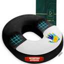 Donut Cushion Memory Foam Hemorrhoids Cushion for Postpartum & Coccyx & Tailbone Pain Pressure Relief for Office Chair, Wheelchair, Office, Car Seat (Black)