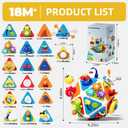 Vanvimen Toddler Toys for 1 Year Old Boy, Montessori Toys for 1 Year Old, 20-in-1 Travel Activities Busy Board Cube, Sensory Toys for Toddlers 1-3, for 1 Year Old Boy Girl