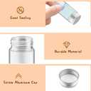 50 Pcs Small Sealed Bottles Empty Sample Vials Container Clear Wish Bottle Tiny Jars with Silver Aluminum Lid for Liquid DIY Crafts Party Favors - 30ml/1oz