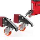 Front Wheels Upgrade Kit for Milwaukee Packout System - Easy Rolling Dolly Conversion.Accessories for Milwaukee Packout Rolling Tool Box.