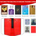 Card Binder 4 Pockets Zip Trading Card Binder for 400 Cards, PU Collection Binder with Removable Sleeves for 50 Pages, Portable Collector Album, Card Book for Game Card, Sports Cards, Gifts