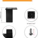 Saim Metal Furniture Legs, Square Metal Cabinet Support Foot for Sofa, Cabinet, Bookshelf, Bed and Table - 4Pcs 3inch Black