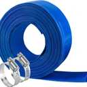 1 1/2 IN x 100 FT Pool Backwash Hose, Heavy Duty Flat Discharge Hose, Weather and Burst Resistant, Best Pool Hoses for Inground Pools, Pool Filter Hose & Pool Drain Hose