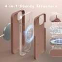 GONEZ Magnetic for iPhone 12 Case / 12 Pro Case, Compatible with MagSafe, [Screen Protector + Camera Lens Protector], Silicone Shockproof Anti-Scratch Protective Phone Case 6.1 inch, Brown