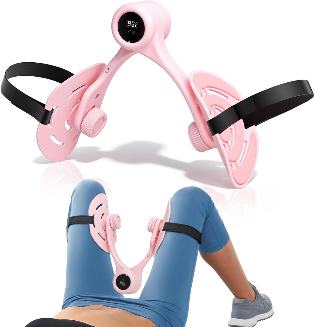 Thigh Trainer, 360Adjustable Pelvic Floor Muscle Exerciser with LED Display, Inner Thigh Exerciser for Women, Thigh Workout Equipment for Hip, Leg, Arm