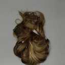 SARLA Invisible Wire Hair Extension with 3 Clips Synthetic Short Beach Wave Hairpiece Transparent Adjustable Headband for Women 16 Inch Medium Ash Brown