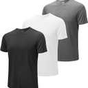 Men's Workout Quick Dry T-Shirts, 2 Pack Athletic Moisture Wicking Long Short Sleeve Shirts Running Hiking 2XL