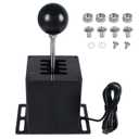 GSTP PC USB Simulator Shifter Compatible with G29 G27 G25 G920 T300RS/GT Steering Wheel Sequential H Gear Shifter Compatible with ATS ETS Dust WRC Sim Racing Games 7+R Black