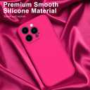 Goodon Designed for iPhone 16 Pro Case with Screen Protector - Enhanced Camera Cover - Soft Microfiber Lining - Liquid Silicone Shockproof Protective Phone Cover for Women and Girls - Hot Pink