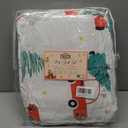 JSD Kids Christmas Quilt Set Twin Size, Red Cars Christmas Bedspreads Coverlet 2 Piece, Soft Microfiber Holiday Quilted Blanket Beddings