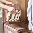 6 PCS Clear Plastic Storage Bins, 2-Sizes Stackable Storage Containers, Pantry Organizers and Storage with Handles, Perfect for Bathroom,Cabinet,Cupboard,Kitchen,Fridge,Closet Organization