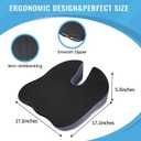 Car Wedge Seat Cushion Memory Foam Coccyx Orthopedic Seat Pillow for Office Chairs, Wheelchair, Kitchen Chairs, Recliner, Car Seats