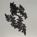 GORGECRAFT 2Pcs Pearl Flower Embroidery Lace Patches 3D Floral Black Floral Embroidered Sew on Appliques Lace Fabric Trimmings for Headpiece Clothing Bridal Accessories Supply Craft DIY